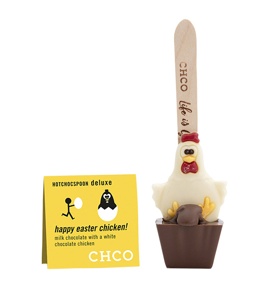 Choc spoon happy easter chicken